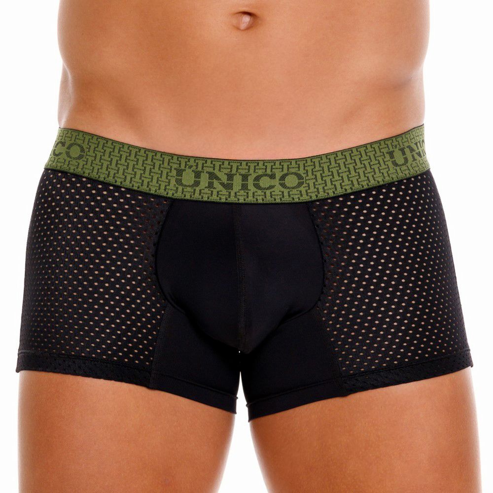 Mundo Unico Men's Underwear 25020100121 Tribunal Trunks Color 99-Black