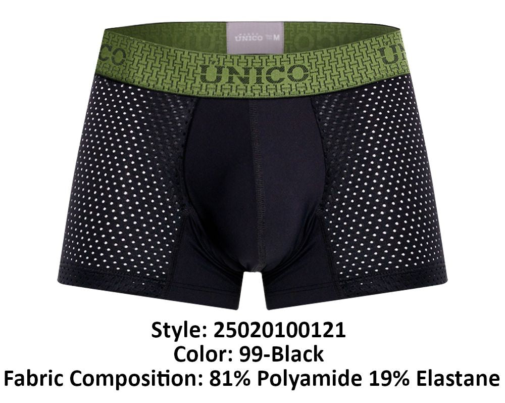 Mundo Unico Men's Underwear 25020100121 Tribunal Trunks Color 99-Black