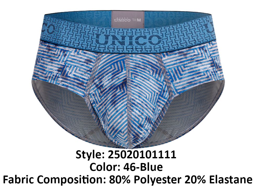 Mundo Unico Men's Underwear 25020101111 Ostion Briefs Color 46-Blue