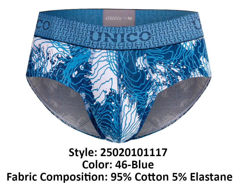 Mundo Unico Men's Underwear 25020101117 Barniz Briefs Color 46-Blue