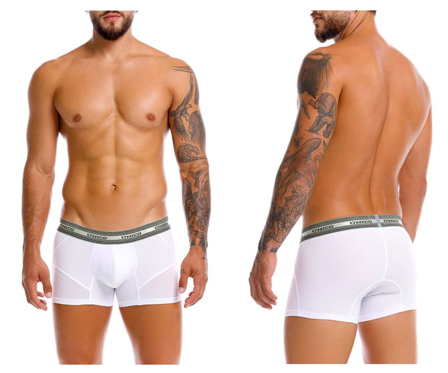 Mundo Unico Men's Underwear 25040100122 Sensacion Trunks Color 00-White