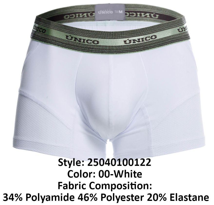 Mundo Unico Men's Underwear 25040100122 Sensacion Trunks Color 00-White