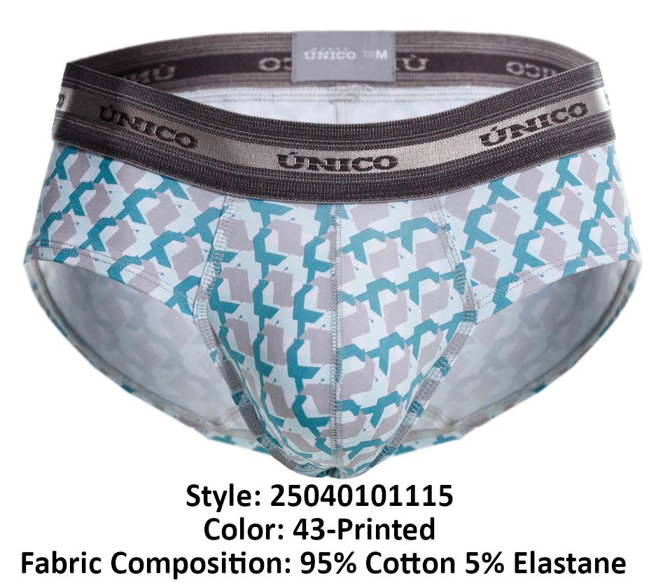 Mundo Unico Men's Underwear 25040101115 Caterva Briefs Color 43-Printed