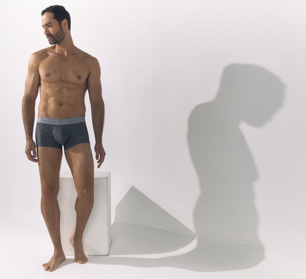 Mundo Unico Men's Underwear 25050100103 Chisell Trunks Color 59-Gray