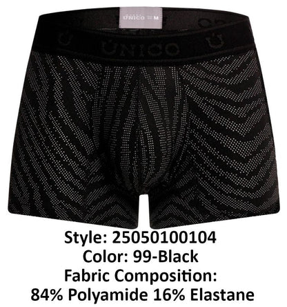 Mundo Unico Men's Underwear 25050100104 Zelmur Trunks Color 99-Black