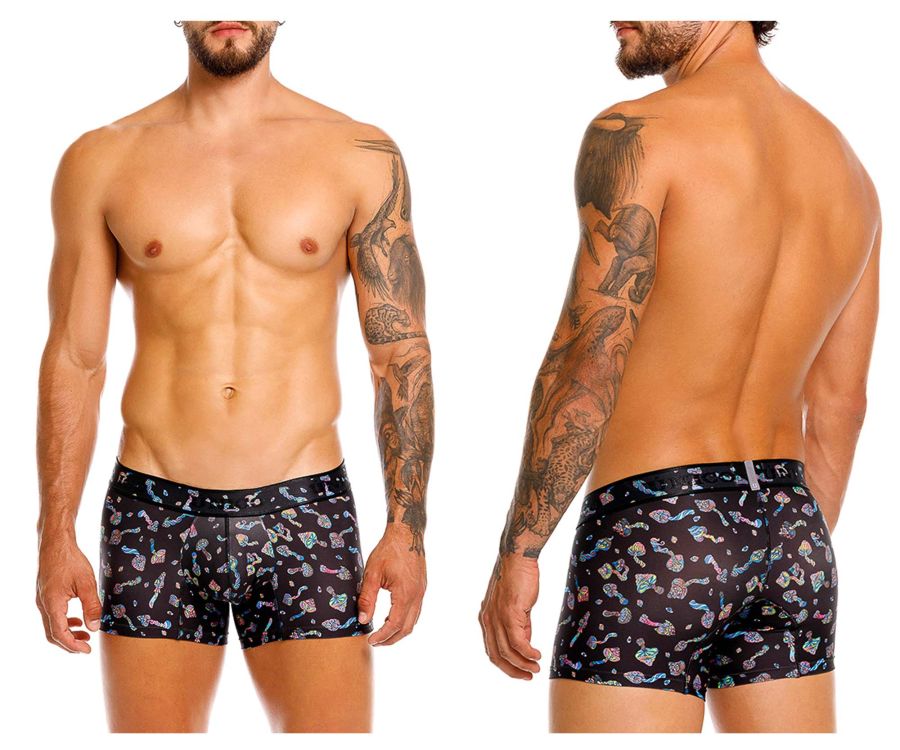 Mundo Unico Men's Underwear 25060100103 Hongos Trunks Color 99-Black