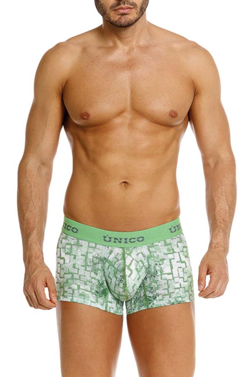 Mundo Unico Men's Underwear 26020100102 Piramide Trunks Color 43-Green