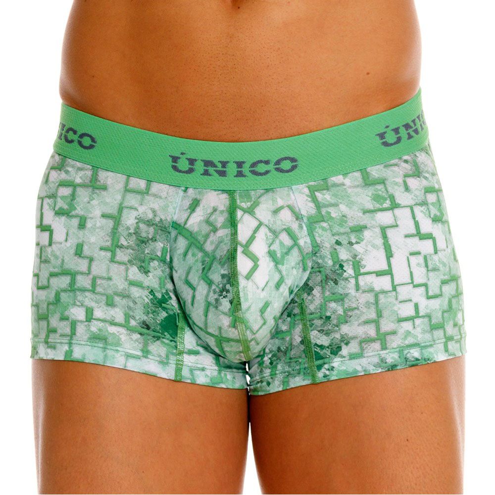 Mundo Unico Men's Underwear 26020100102 Piramide Trunks Color 43-Green