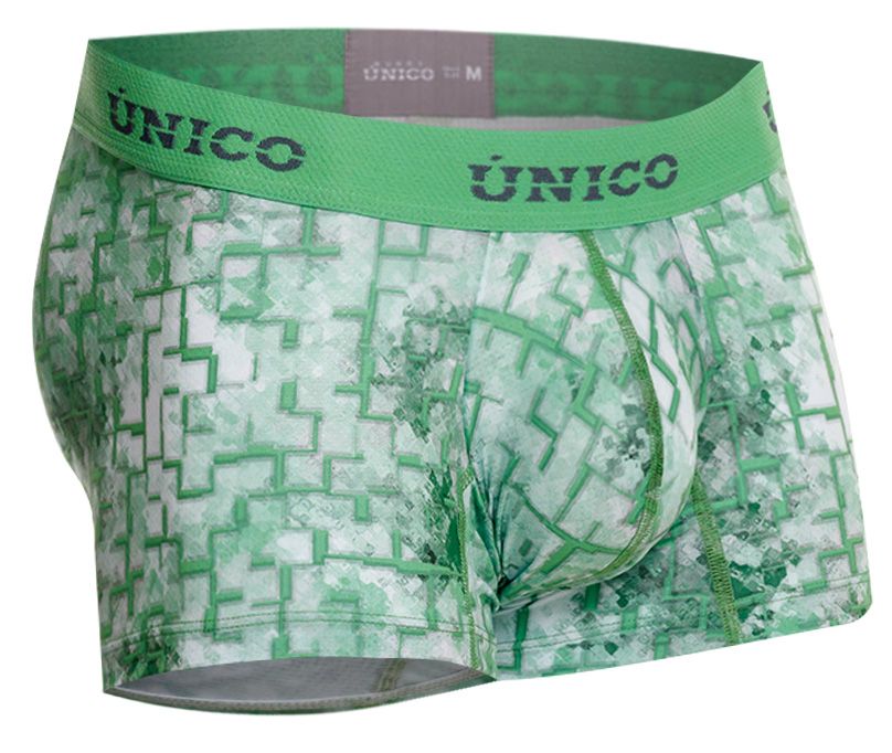 Mundo Unico Men's Underwear 26020100102 Piramide Trunks Color 43-Green