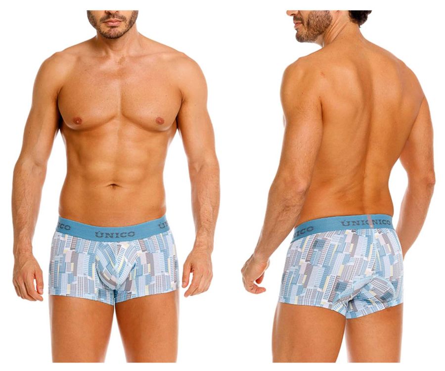 Mundo Unico Men's Underwear 26020100103 Ocarina Trunks Color 46-Blue