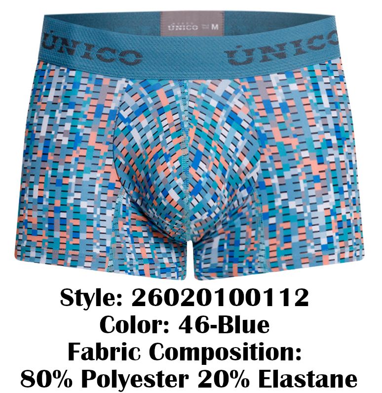 Mundo Unico Men's Underwear 26020100112 Lignina Trunks Color 46-Blue