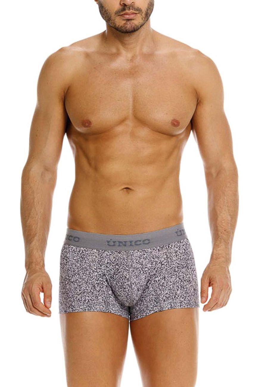 Mundo Unico Men's Underwear 26020100114 Suede Trunks Color 59-Gray