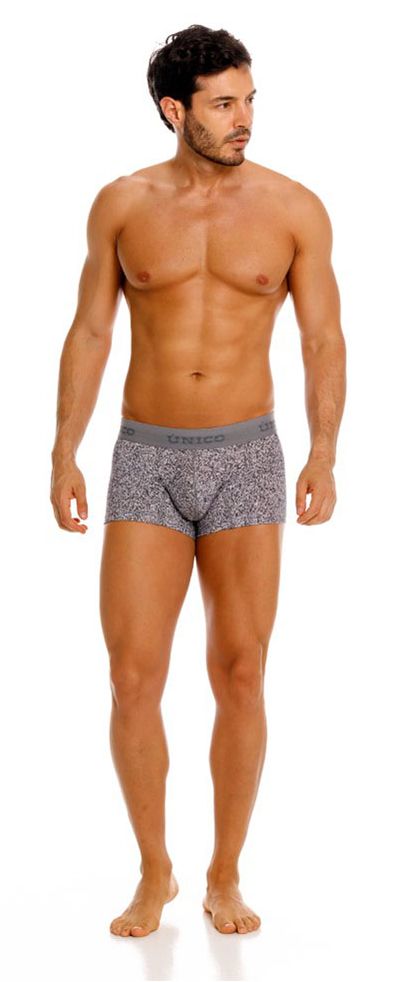 Mundo Unico Men's Underwear 26020100114 Suede Trunks Color 59-Gray