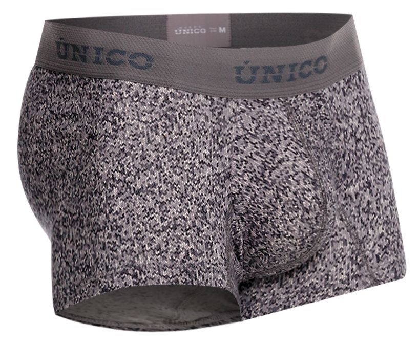 Mundo Unico Men's Underwear 26020100114 Suede Trunks Color 59-Gray