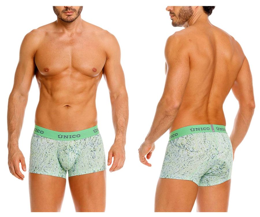 Mundo Unico Men's Underwear 26020100115 Hunos Trunks Color 43-Green