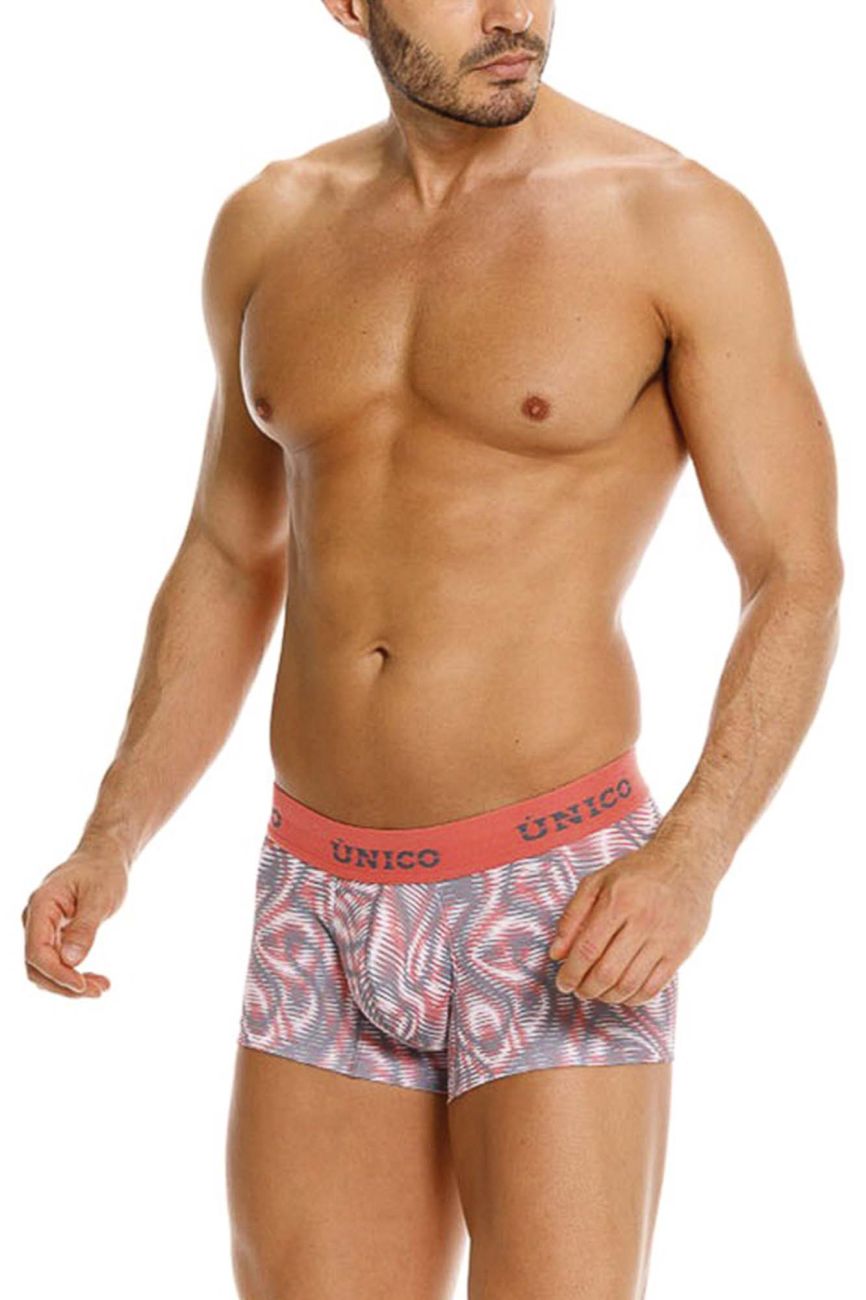 Mundo Unico Men's Underwear 26020100116 Acanalado Trunks Color 22-Pink