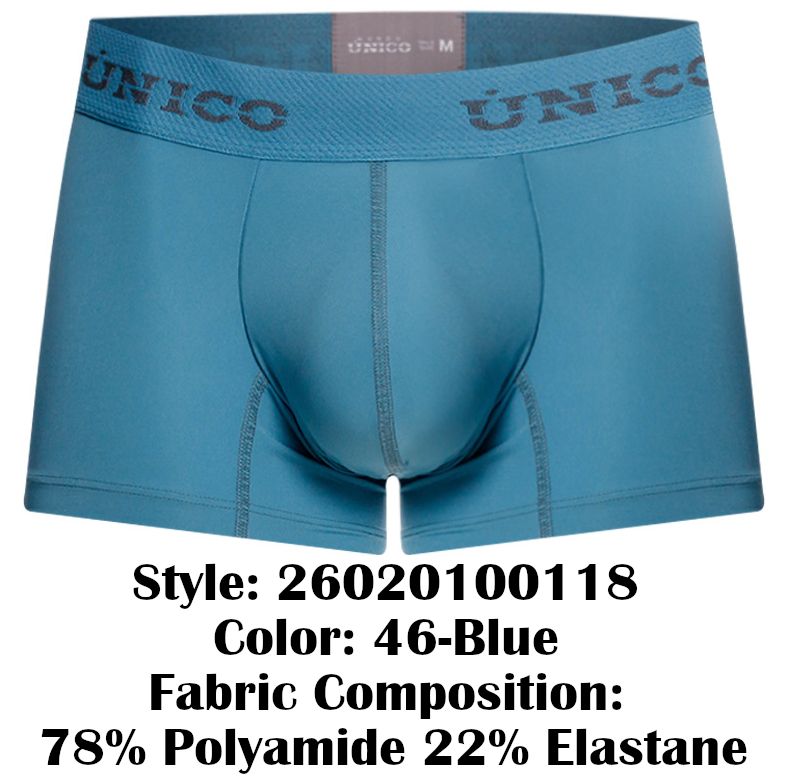 Mundo Unico Men's Underwear 26020100118 Ventisca Trunks Color 46-Blue