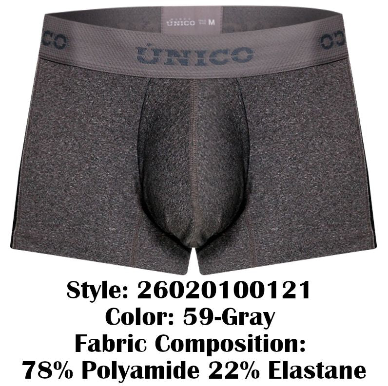 Mundo Unico Men's Underwear 26020100121 Brio Trunks Color 59-Gray