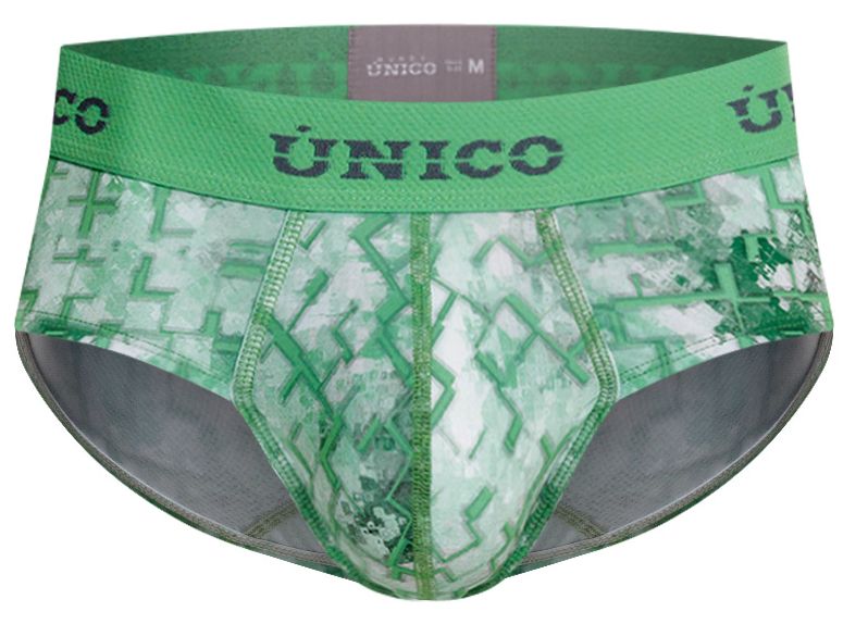 Mundo Unico Men's Underwear 26020101102 Piramide Briefs Color 43-Green