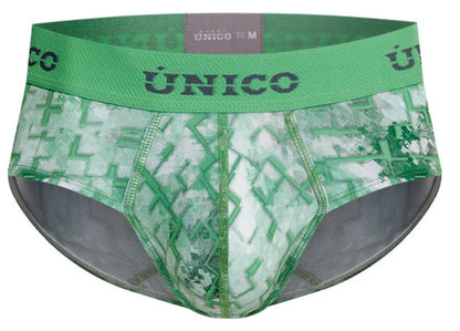 Mundo Unico Men's Underwear 26020101102 Piramide Briefs Color 43-Green