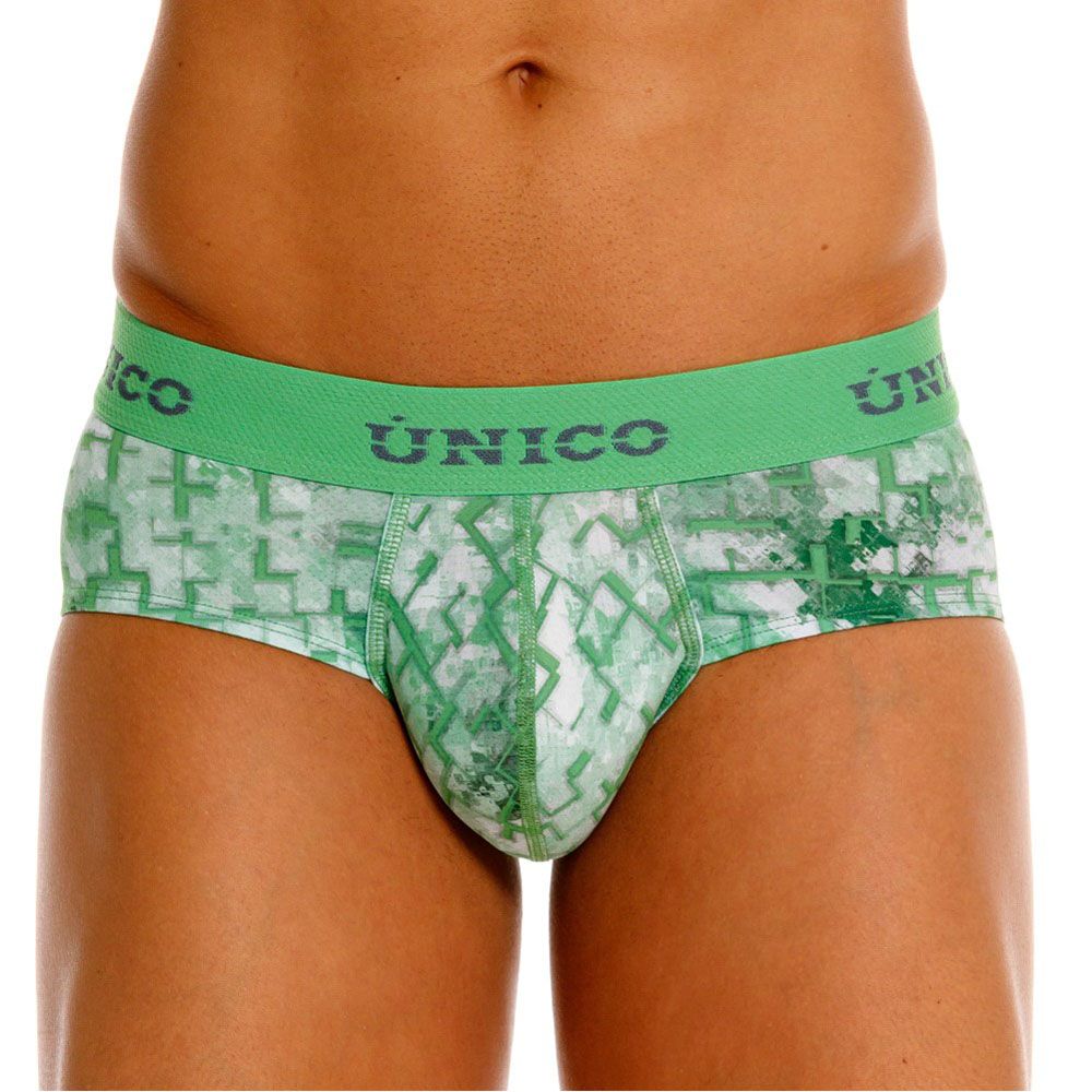 Mundo Unico Men's Underwear 26020101102 Piramide Briefs Color 43-Green