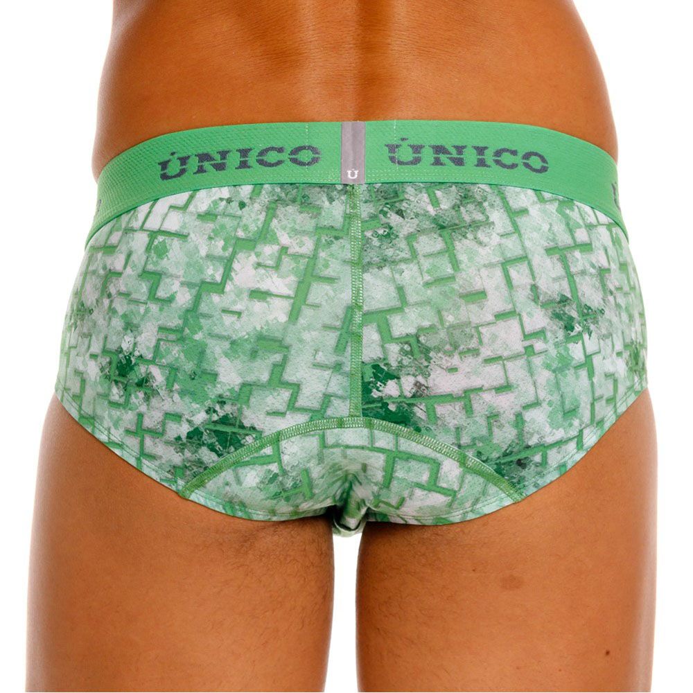 Mundo Unico Men's Underwear 26020101102 Piramide Briefs Color 43-Green