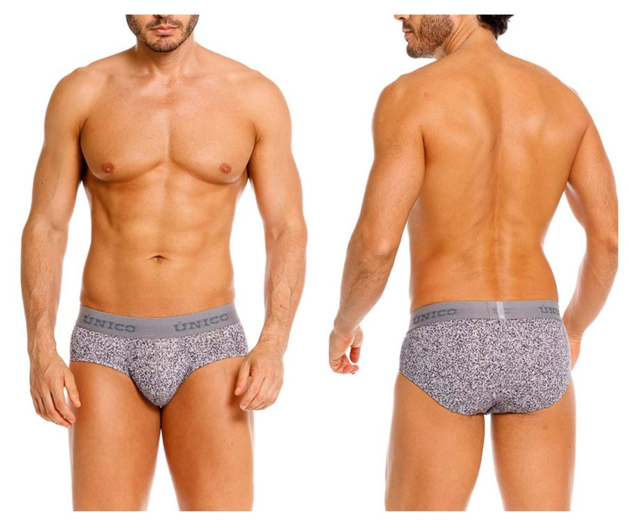 Mundo Unico Men's Underwear 26020101114 Suede Briefs Color 59-Gray