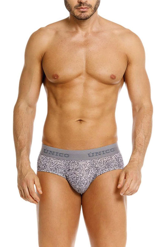 Mundo Unico Men's Underwear 26020101114 Suede Briefs Color 59-Gray