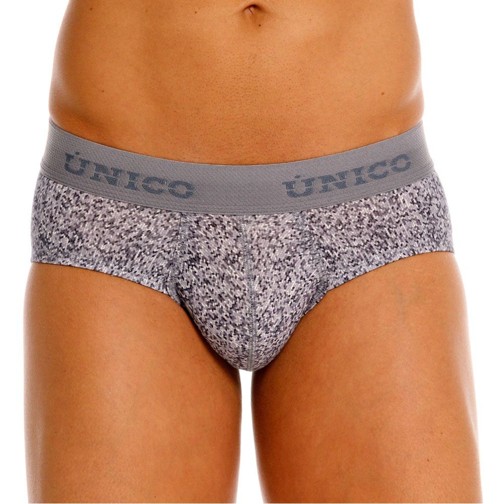 Mundo Unico Men's Underwear 26020101114 Suede Briefs Color 59-Gray