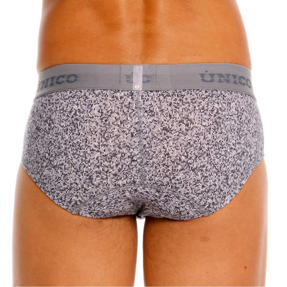 Mundo Unico Men's Underwear 26020101114 Suede Briefs Color 59-Gray