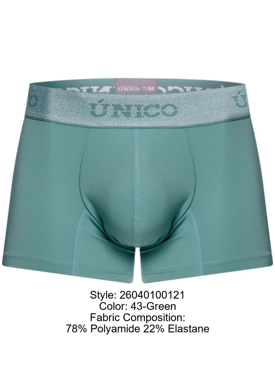 Mundo Unico Men's Underwear 26040100121 Ceramic Trunks Color 43-Green