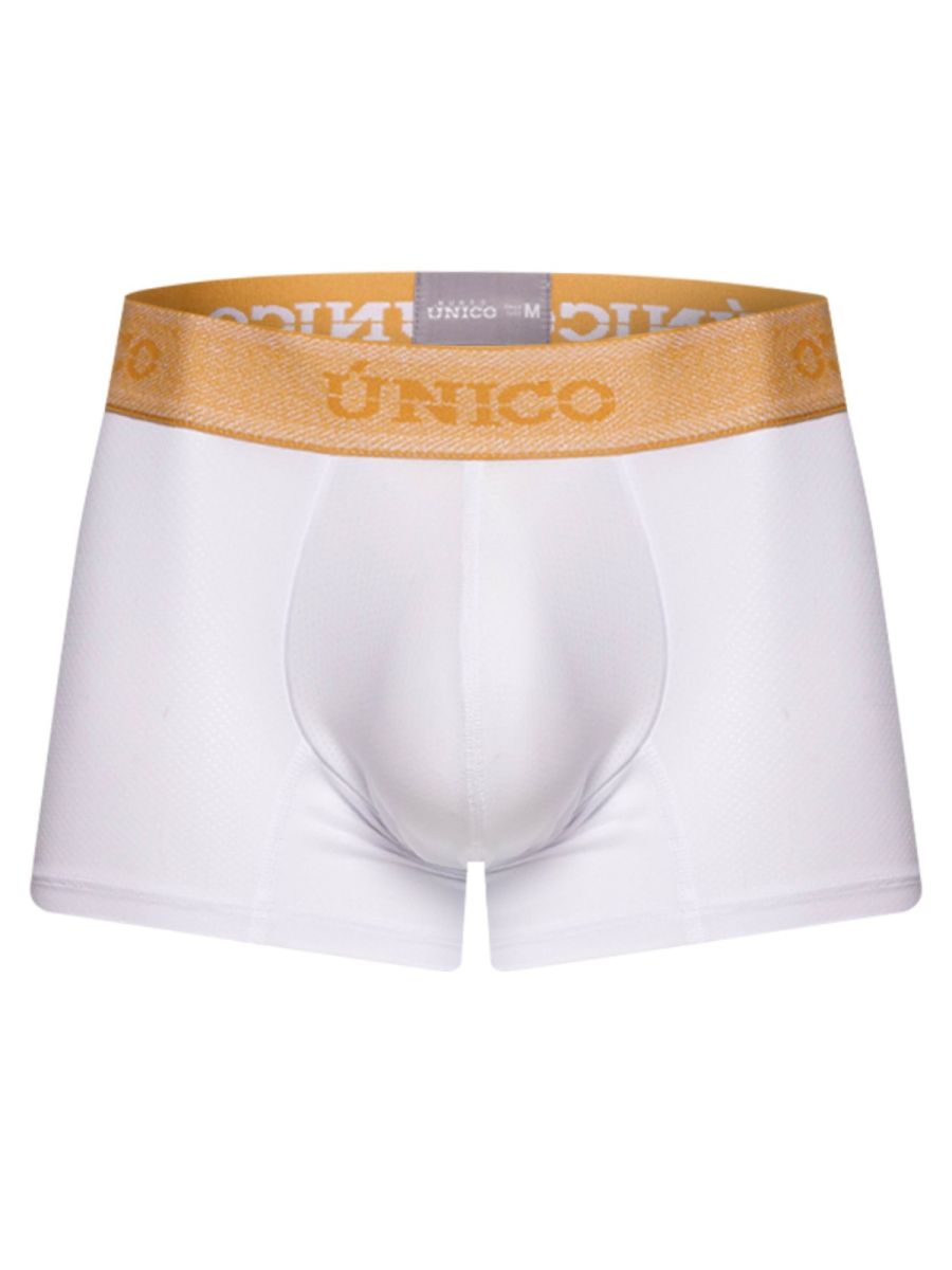 Mundo Unico Men's Underwear 26040100125 Amber Trunks Color 00-White - Premium Athletic Fit