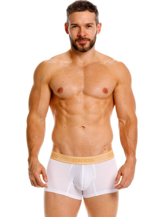 Mundo Unico Men's Underwear 26040100125 Amber Trunks Color 00-White - Premium Athletic Fit
