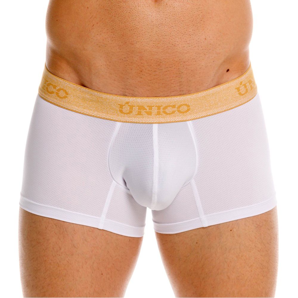 Mundo Unico Men's Underwear 26040100125 Amber Trunks Color 00-White - Premium Athletic Fit