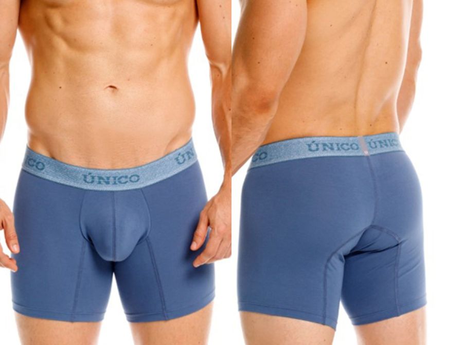 Mundo Unico Men's Underwear 26040100217 Classic Boxer Briefs in Teal - Premium Comfort and Style Color 46-Teal