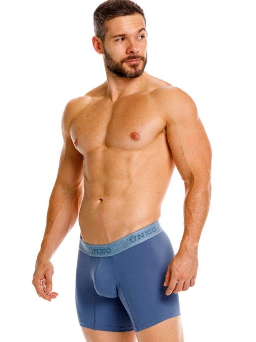 Mundo Unico Men's Underwear 26040100217 Classic Boxer Briefs in Teal - Premium Comfort and Style Color 46-Teal