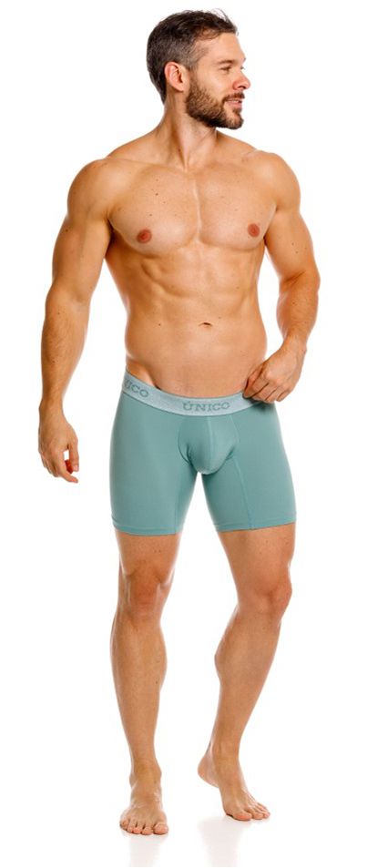 Mundo Unico Men's Underwear 26040100221 Ceramic Boxer Briefs Color 43-Green