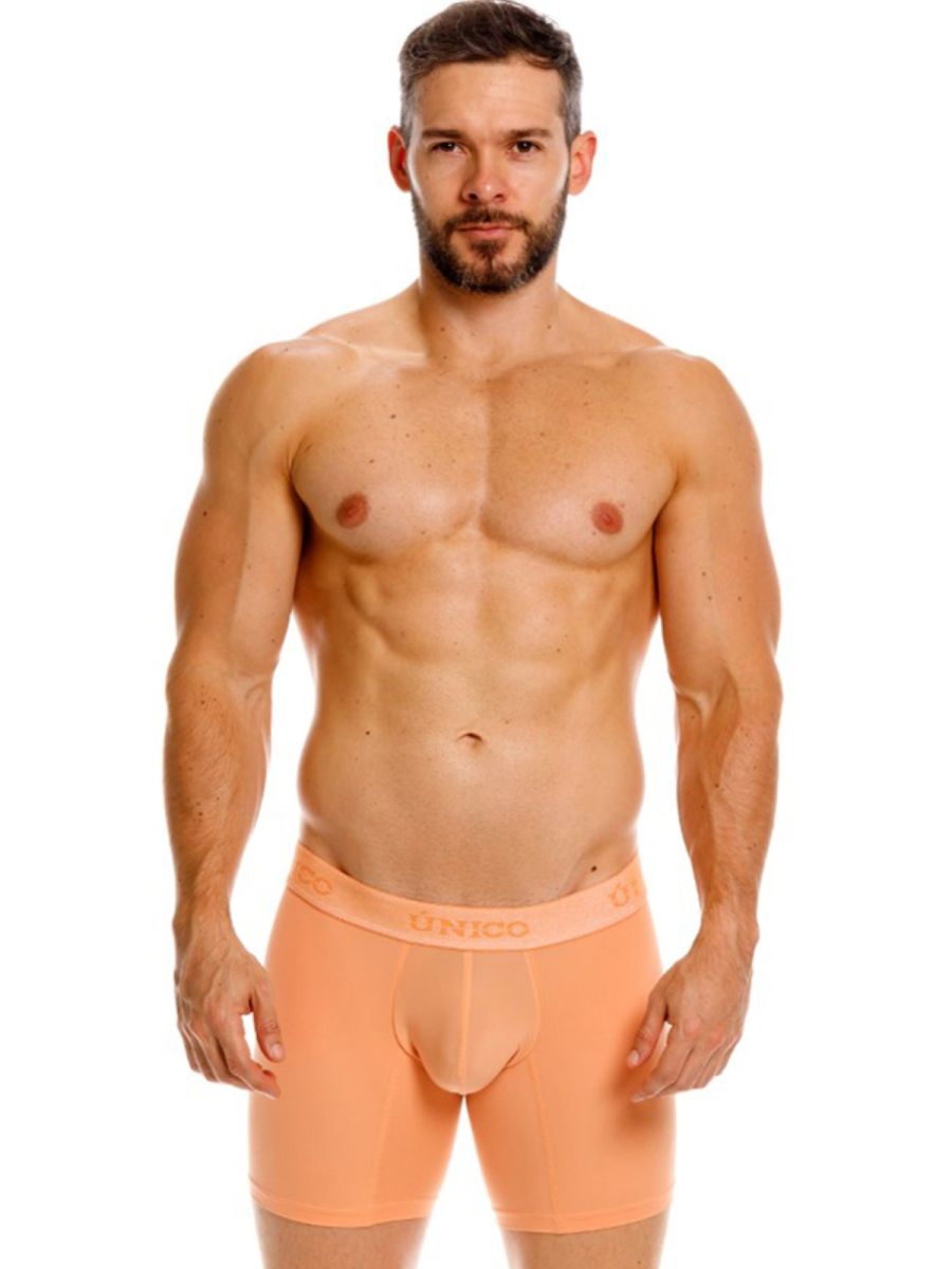 Mundo Unico Men's Underwear 26040100222 Classic Boxer Briefs in Apricot - Essential Comfort Color 40-Apricot
