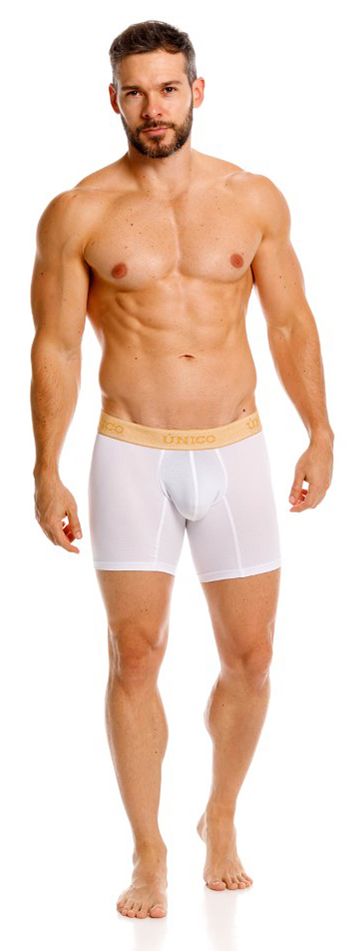 Mundo Unico Men's Underwear 26040100225 Amber Boxer Briefs Color 00-White: Premium Comfort