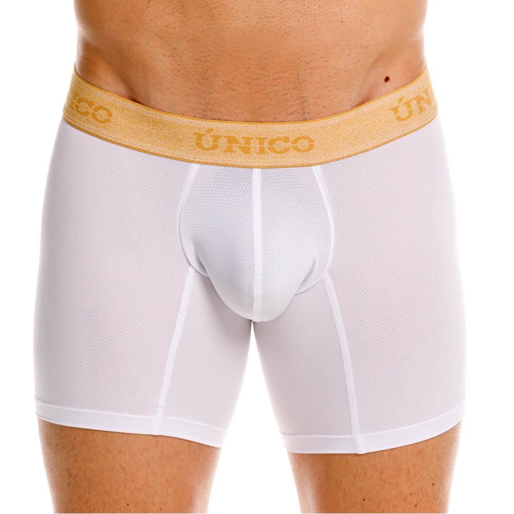 Mundo Unico Men's Underwear 26040100225 Amber Boxer Briefs Color 00-White: Premium Comfort