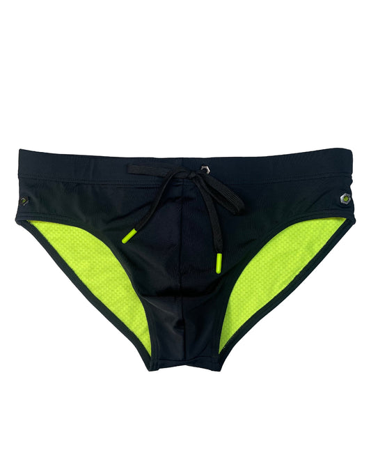 Modern Classic Swim Brief- JET BLACK