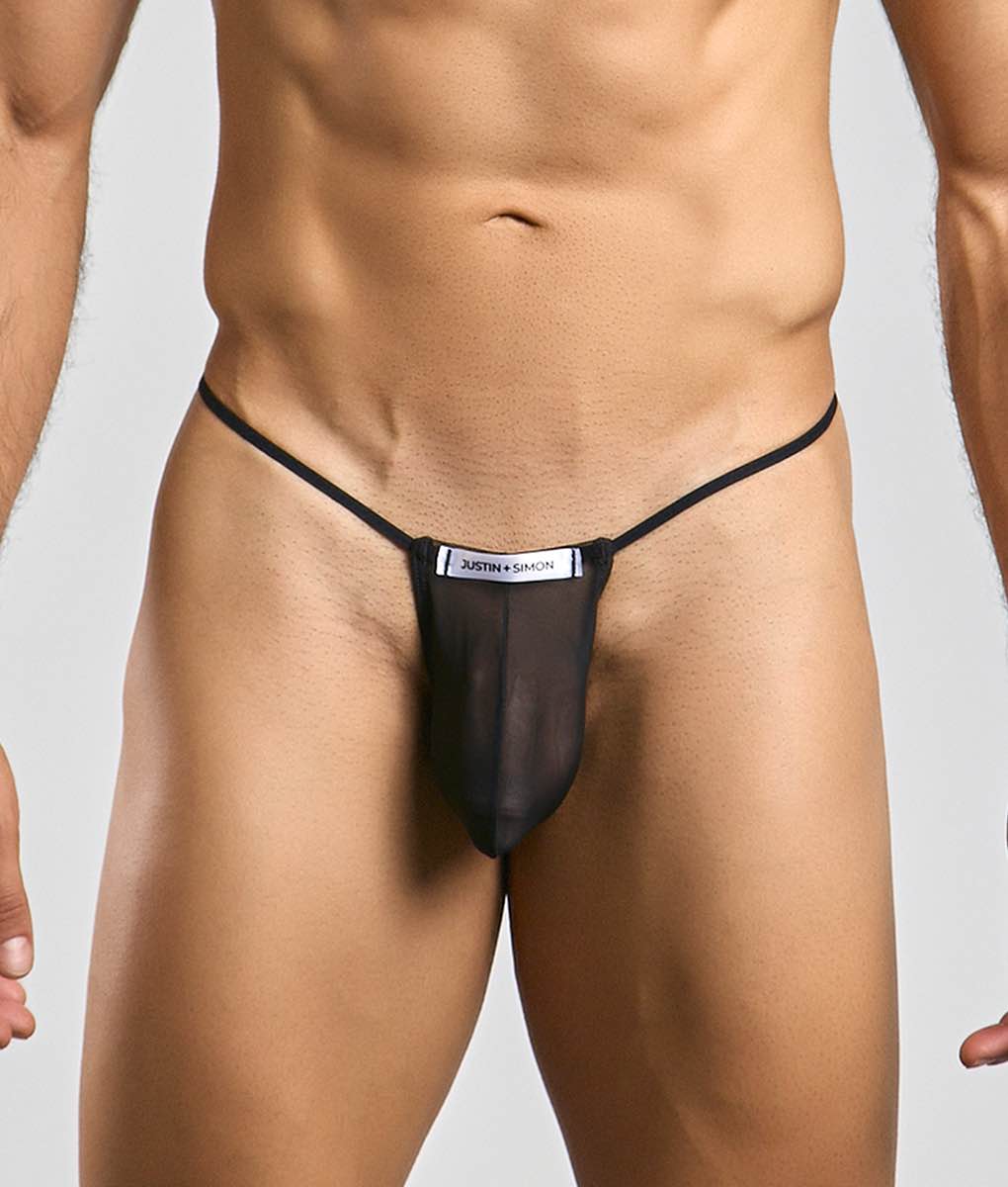 Justin + Simon Classic G-String Bulge Mesh | MEN Thong | Malebasics | OUTFAIR | OUTFAIR