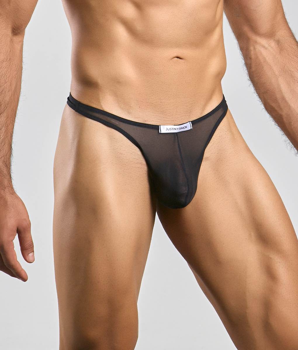 Justin + Simon Classic Tanga Mesh | MEN Thong | Malebasics | OUTFAIR | OUTFAIR
