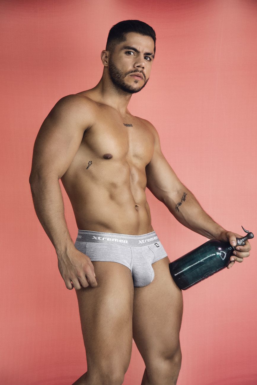 Xtremen Men's Underwear 41315 Cotton Blend Briefs Color Jasper Gray