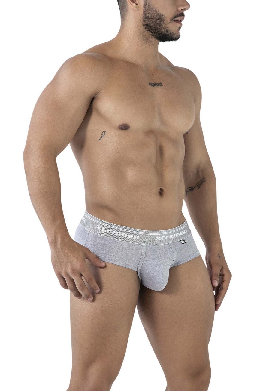 Xtremen Men's Underwear 41315 Cotton Blend Briefs Color Jasper Gray
