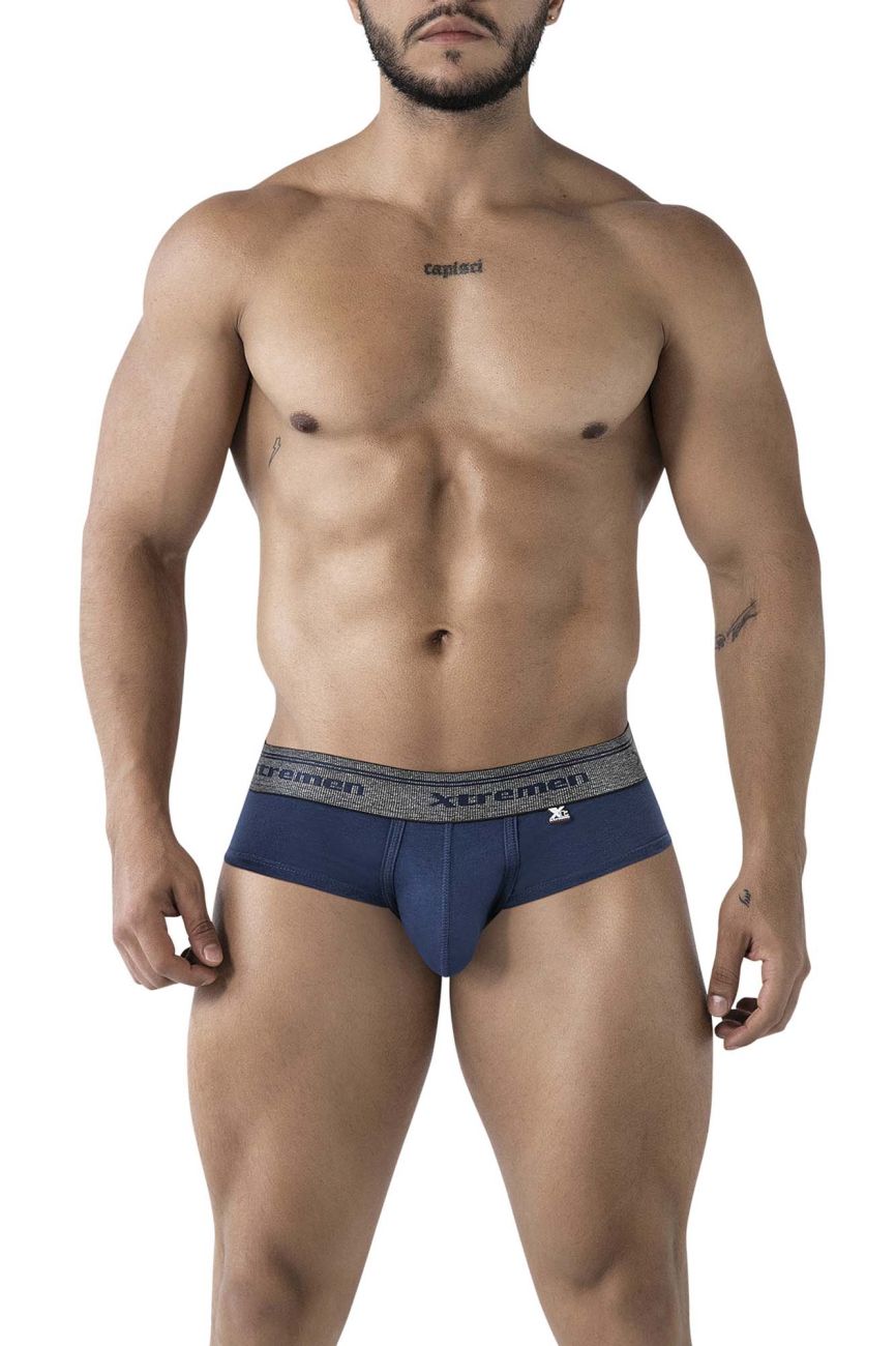 Xtremen Men's Underwear 41315 Cotton Blend Briefs Color Navy
