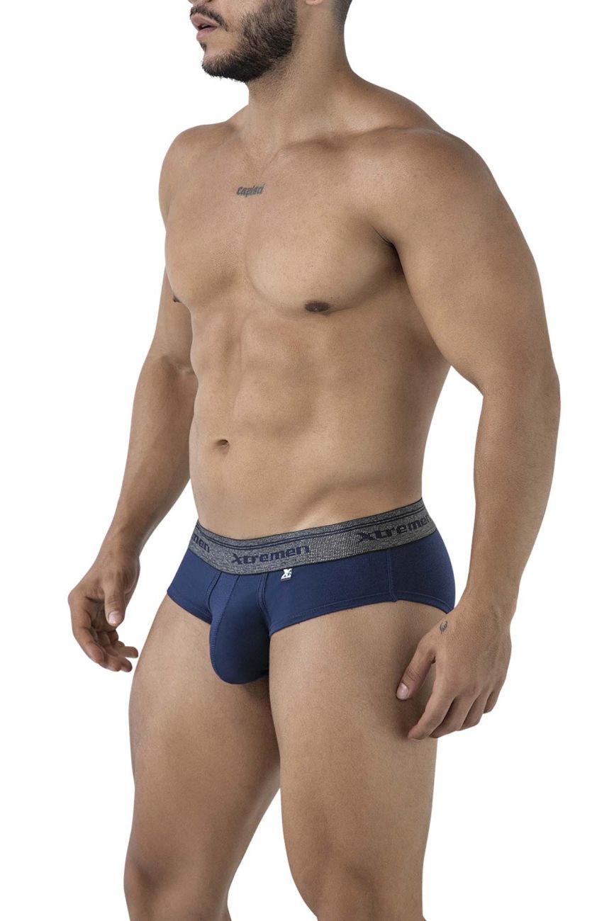 Xtremen Men's Underwear 41315 Cotton Blend Briefs Color Navy