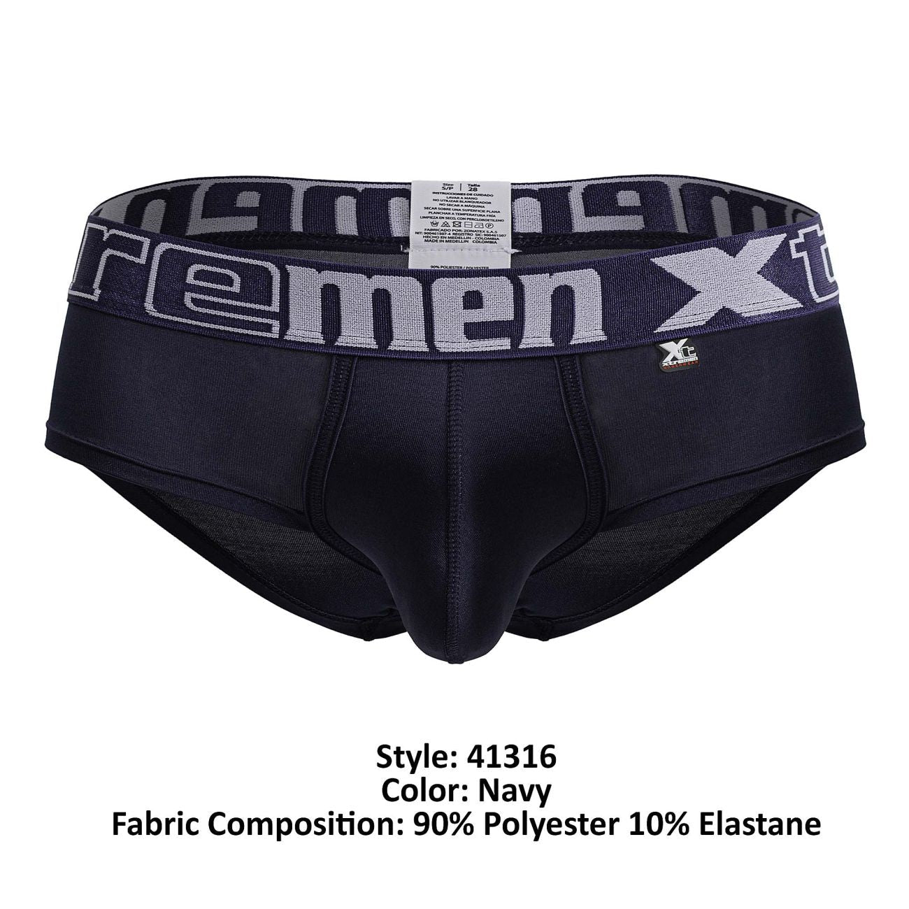 Xtremen Men's Underwear 41316 Microfiber Briefs Color Navy