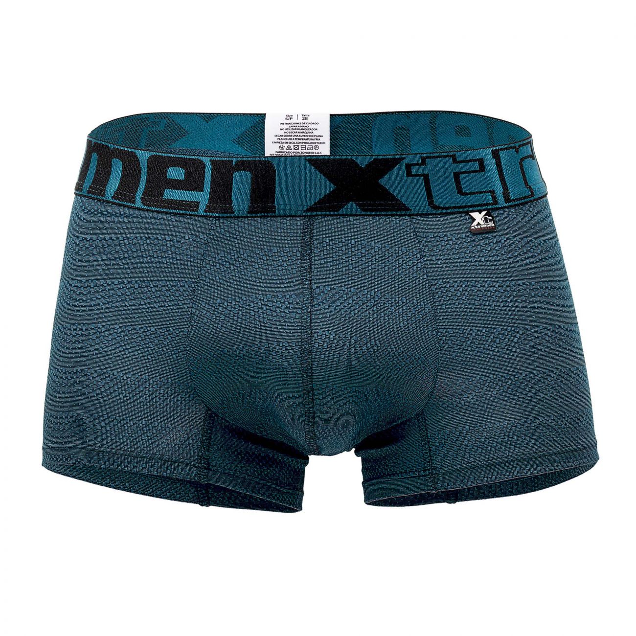 Xtremen Men's Underwear 51449C Geometric Jacquard Trunk Color Petrol