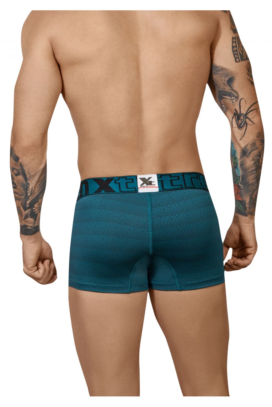Xtremen Men's Underwear 51449C Geometric Jacquard Trunk Color Petrol